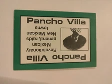 PERSPECTIVE Time Line Game PANCHO VILLA 1992 card used History free ship