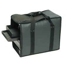 Jewelry Carrying Case Travel Jewelry Case Gray Salesman Travel Case W / 12 Trays