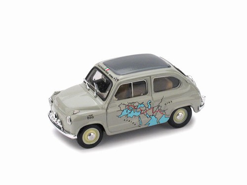 Modellino Auto Rally diecast Brumm FIAT 600 epoca modellismo scala 1:43