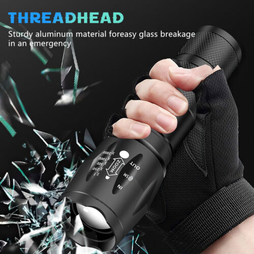 1/10PCS Super Bright Tactical Military LED Flashlight 2000 Lumen Torch Zoomable - Picture 6 of 13
