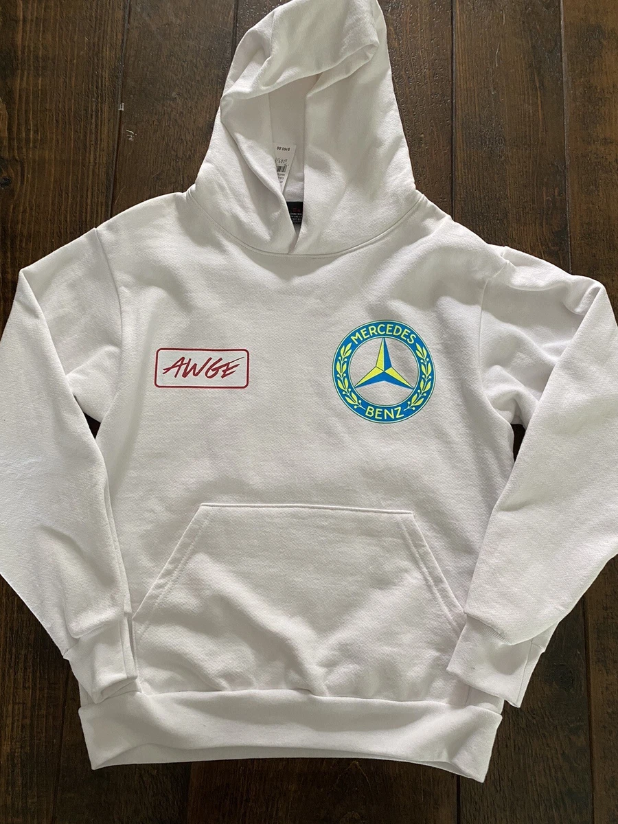 AWGE Mercedes Benz ASAP Rocky Hoodie White NWT 160 A AP MOB Size Small