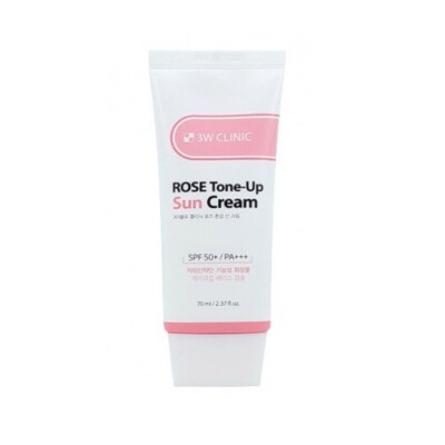3W CLINIC Rose Tone Up Sun Cream 70ml (LSF50+ PA+++) Tone Up K-Beauty