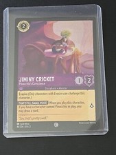 Foil Disney Lorcana Rise of the Floodborn Card 44 Jiminy Cricket Pinocchio Consc