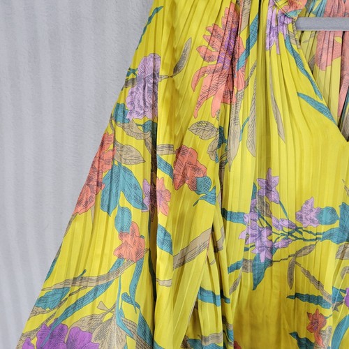 Current Air Damen Blumen Plissee Bluse Oberteil mittellang Ballonärmel Boho - Bild 3 von 10
