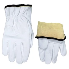MCR SAFETY 3601KXXXL Leather Gloves,White,3XL,PR 21NM46