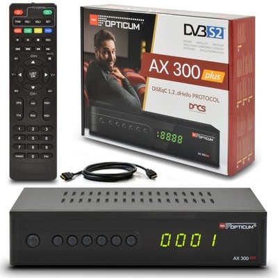 Opticum AX300 HD Digital SAT digital Receiver HDMI Kabel DVB-S2 USB  PVR ready