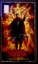 Silver .999 Fine Silver Certified 1 Grain Card Marvel 