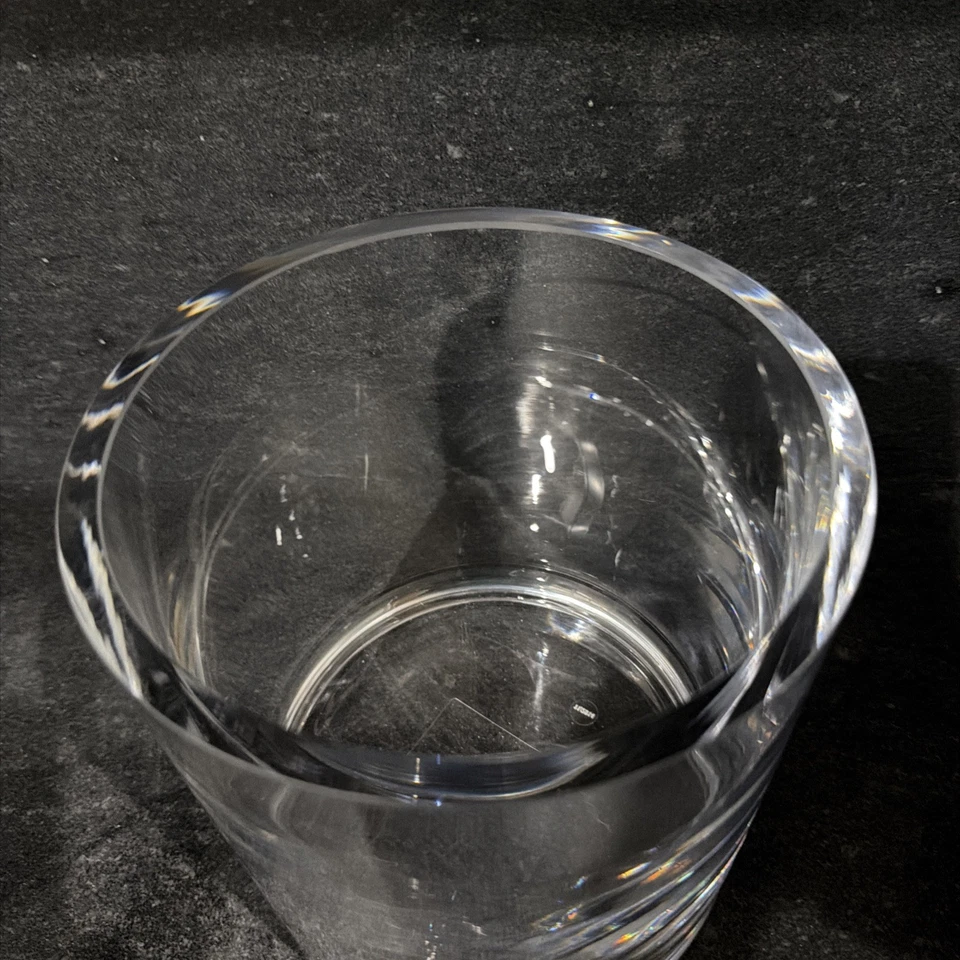 Маленькая чаша Pottery Barn Bosphoros — тяжелая прозрачная стеклянная ваза подсвечник высотой 7 дюймов - Изображение 2 из 4