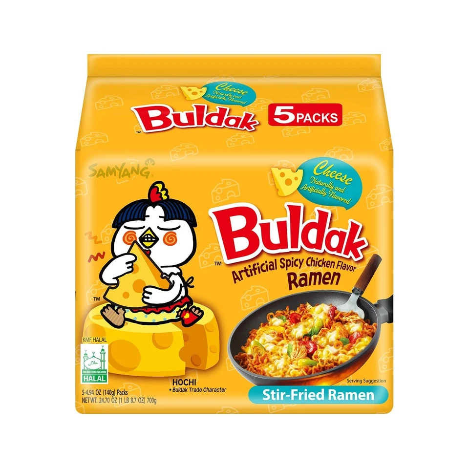 Samyang Buldak Cheese Käse Instant Nudeln Ramen  1/5/20/ 40 er Pack im Karton - Bild 2 von 4