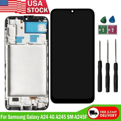 USA LCD Display Touch Screen Digitizer w/Frame For Samsung Galaxy A24 4G A245F/M