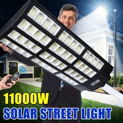 99990000LM 800㎡ Commercial LED Solar Street Light Outdoor Dusk to Dawn Road Lamp