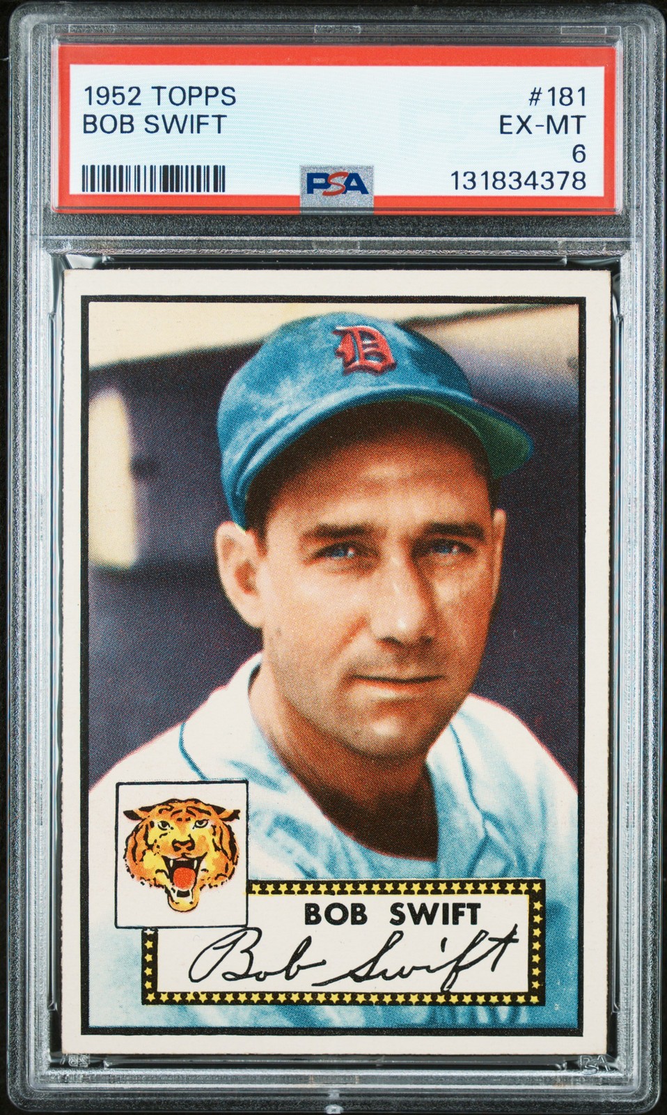 1952 TOPPS #181 BOB SWIFT PSA 6