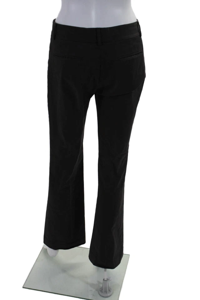 Pantalón de vestir Theory para mujer de pierna ancha arrugada gris carbón lana talla 2 Foto 3 de 4