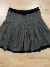 Vintage Converse One Star Gray Plaid Pleated Skirt Size 6   Y2K Grunge Academi