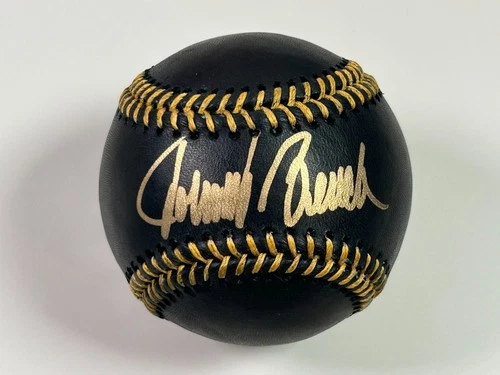 Johnny Bench Signed Official Black Baseball COA Fanatics MLB Holo Reds HOF GG