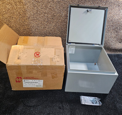 Hammond EN4SD161610GY 16''X16''x10'' Mild Steel Wallmount Enclosure with Hinge Door
