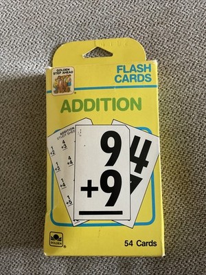 Subtraction Flash Cards Boxed Set Of 54 Golden  Step Ahead Western Publishing Co
