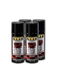 VHT Paint VHTSP187 (4-PACK); Wheel Paint 11oz Aerosol Gloss Black 250°F