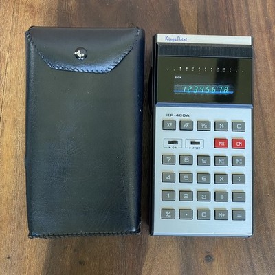 Vintage Kings Point KP-460A Calculator w/ Vinyl Case Working