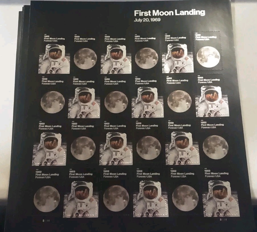 120 US Forever "First Moon Landing" Stamps,  Mint, Unused. Free shipping