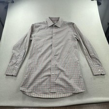 Eton Shirt Mens 16 41 Multicolor Check Contemporary Fit Dress Long Sleeve