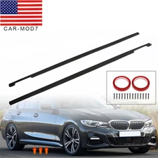 For BMW 2019-2024 G20 G28 3 Series M Sport Side Skirts Extension Gloss Black