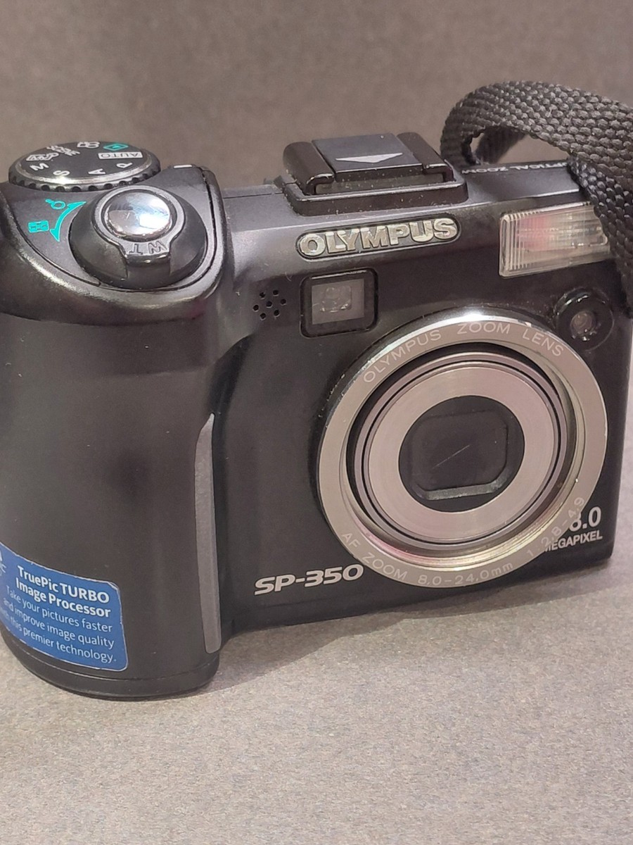 【完動美品】OLYMPUS SP-350 ブラック　単三電池使用 Olympus SP Series SP-350 8.0MP Digital Camera - Black 50332156197