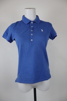 RALPH LAUREN GOLF POLOSHIRT DAMEN GR M WOMAN T-SHIRT BAUMWOLLE VINTAGE CASUAL BLAU