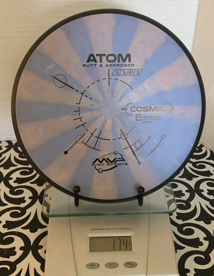 MVP Discs Cosmic Electron Atom Putt & Approach Blue And Pink Swirls 174g - Image 3 of 4