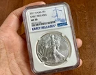 2017 American 1 Ounce .999 Silver Eagle Graded NGC MS70 Early Release