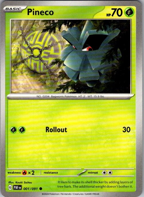 PINECO 001/091 PALDEAN FATES POKEMON