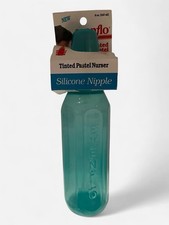 Evenflo Tinted Pastel Nurser Blue Baby Bottle Silicone 1994 New Old Stock NWTs