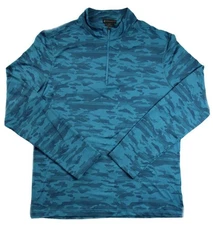 Kyodan Golf Mens L 1/4 Zip Pullover Long Sleeve Stretch Shirt Lightweight Teal