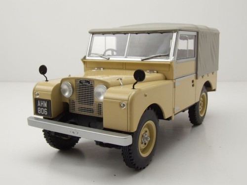 Land Rover Serie 1 Cerrado Beige/Gris 1:18 – Clásico todoterreno a