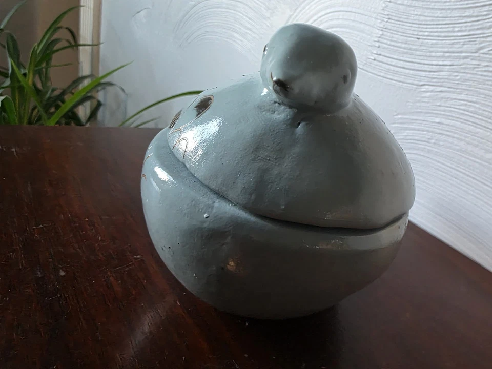 Decoración de vela de cerámica vintage con forma de paloma. Hecho en México  Foto 3 de 4