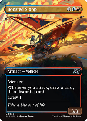 x1 Boosted Sloop DFT Aetherdrift MTG 320 UNCOMMON BORDERLESS M/NM 1x