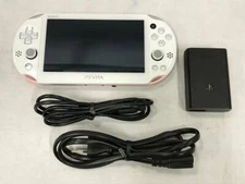 【Good】PS Vita Light Pink White PCH 2000 ZA19 Console w/Charger Sony PSV Slim FS