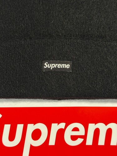 SUPREME MOHAIR BEANIE (BLACK) FW24 BIG LOGO CASHMERE NEW ERA SCRIPT BOX LOGO - Picture 5 of 15