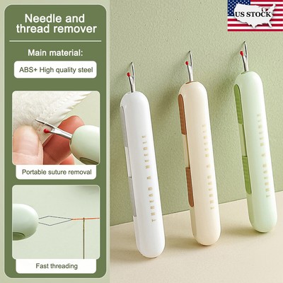 2-in-1 Needle Threader Seam Ripper Double-End Sewing Tool DIY Cross Stitch Craft