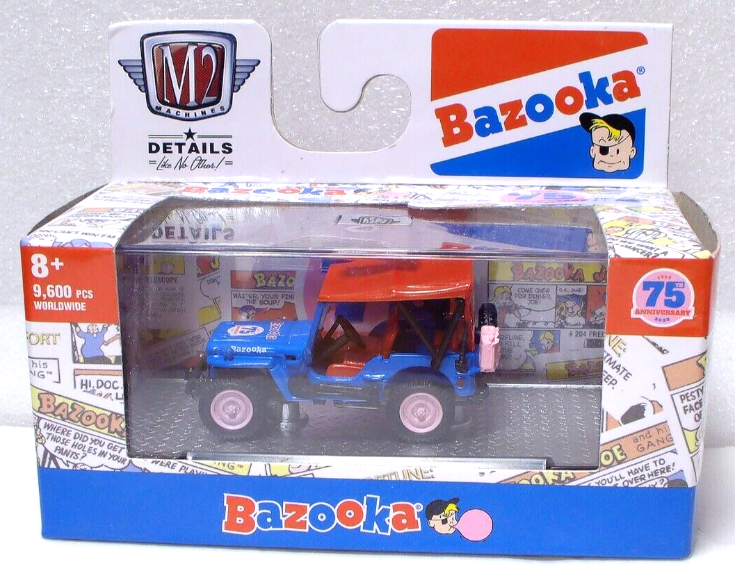 M2 Machines Bazooka 75th Anniversary 1944 Willys MB Jeep 1:64 Diecast