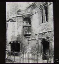 Glass Magic Lantern Slide THE PULPIT MAGDALEN COLLEGE OXFORD C1890 UNIVERSITY