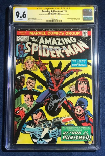 Amazing Spider-man 135 CGC 9.6 -- 2nd app Punisher **Signed by John Romita Sr**