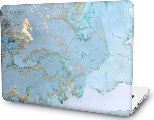 Funda rígida de mármol compatible con MacBook Air 13/13,3 pulgadas (antigua 2 dorada azul) - Imagen 2 de 6