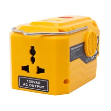 Power Inverter for Dewalt 18V/20V Battery To AC 110V/220V Output Inverter LED