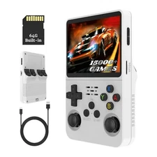 WHITE R36S Retro Handheld Video Game Console 3.5 Inch lPS Screen |Linux System
