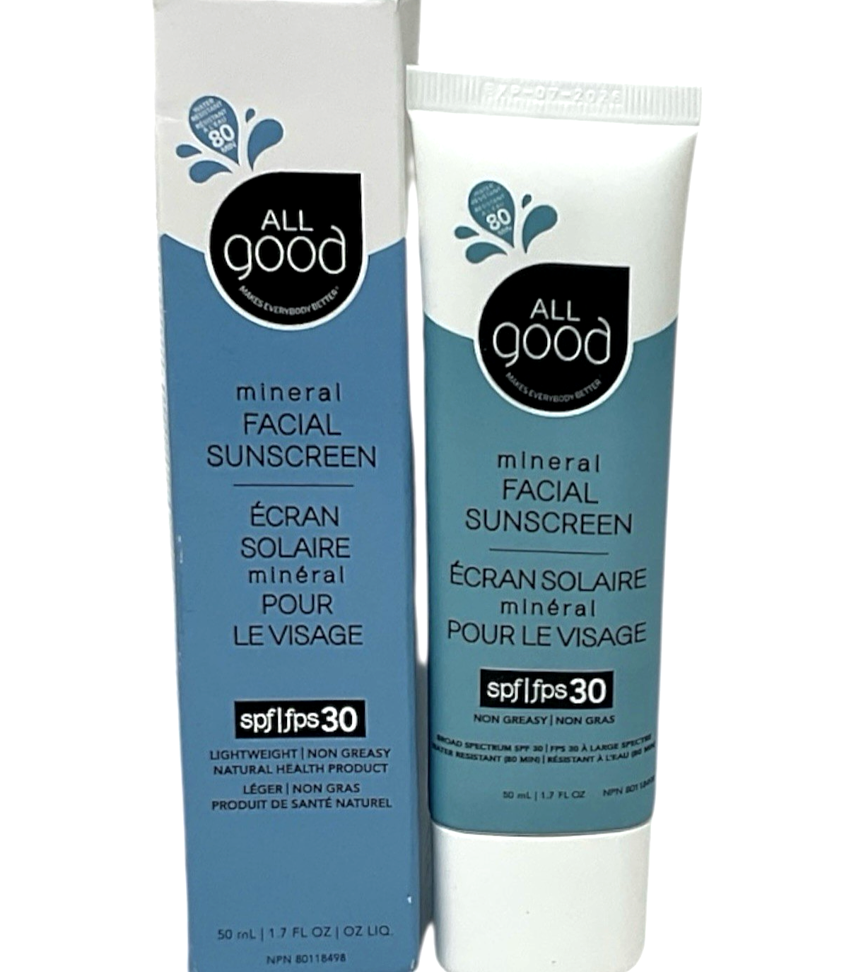 All Good SPF 30 Mineral Sunscreen Lotion Daily Moisturizer 1.7 oz