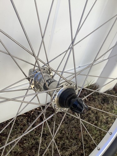 Vintage Cr18 Sunrims MTB Wheel set With Cassette Hubs Skewers Tires - Picture 15 of 15