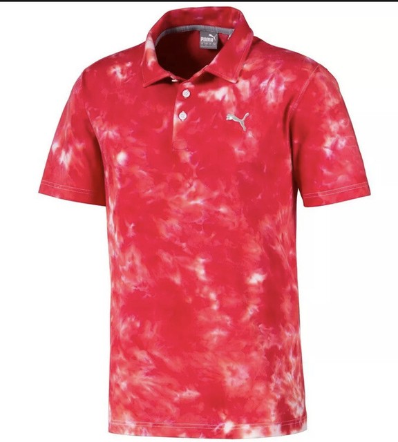 PUMA Golf XL Haight Polo Tie-dye Red 