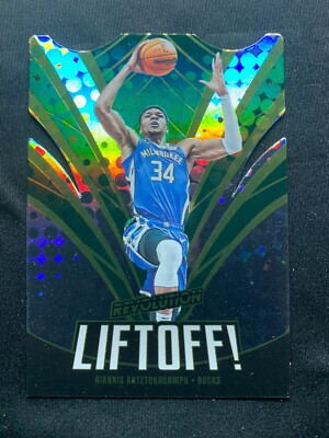 2023-24 Panini Revolution Giannis Antetokounmpo Liftoff! Die-cut #5 Bucks