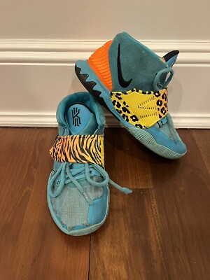 Nike Kyrie 6 Oracle Aqua Animal Print Kids Boys BQ5600-300 Shoes